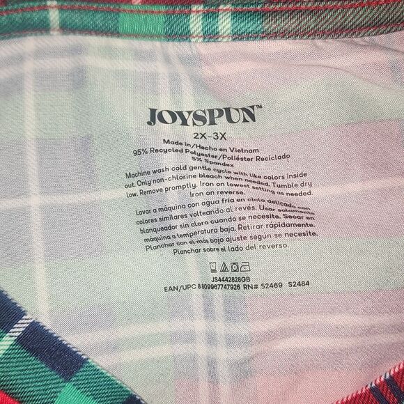 Joyspun Women’s Short Sleeve Sleep Shirt, Size 2X/3X - Picture 7 of 10